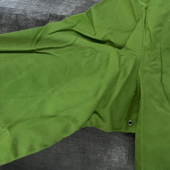 CHEF UNIFORMS GREEN Shirt Size SMALL/MEDIUM Long Sleeve Employee Button Up Work - Picture 7 of 9